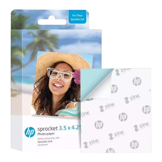 HP Sprocket (3x4) Fotopapir 8,9 x 10,8 cm - 20 stk. HP Sprocket (3x4) Fotopapir 8,9 x 10,8 cm - 20 stk.