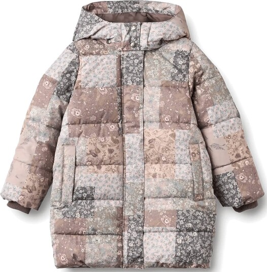 Wheat Puffer Coat Yrsa PATCHWORK FLOWERS 122