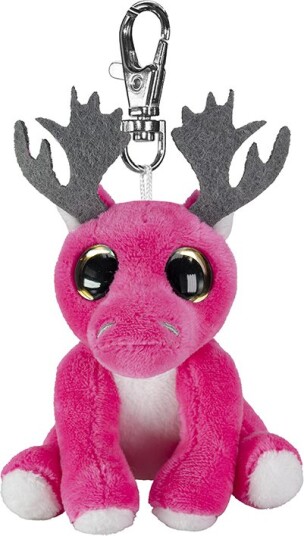 Bamse Lumo M/Clip Elg Mari Rosa Mini 8cm