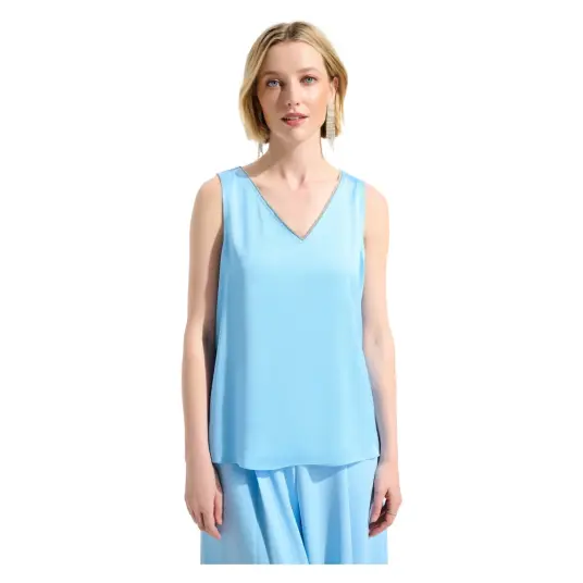 Joseph Ribkoff Dame Topper Blå 3XL,