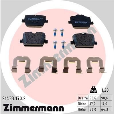 Bremseklosser ZIMMERMANN 21433.170.2