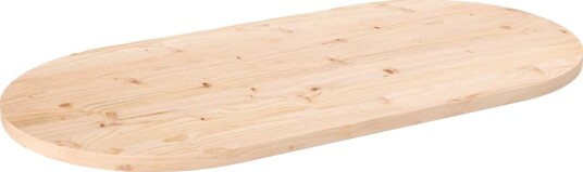 Bordplate 100x50x2,5 cm heltre furu oval 824360 Bordplate 100x50x2,5 cm heltre furu oval 824360
