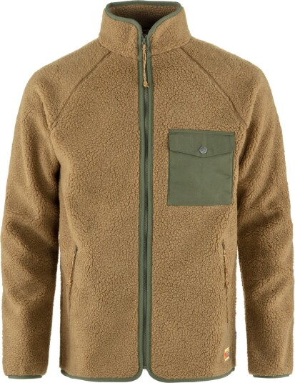Fjällräven Men"s Vardag Pile Fleece Buckwheat Brown/Laurel Green, XXL