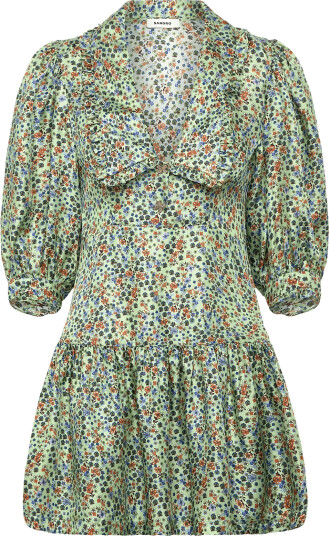 Sandro Eilat Silk Dress Green 38