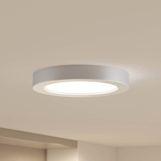 Prios LED-taklampe Edwina sølv 25 cm sett med 10 stk