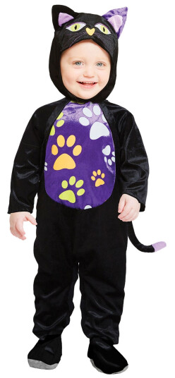 Amscan International Katt Jumpsuit Baby Karnevalskostyme 6–12 måneder Amscan International Katt Jumpsuit Baby Karnevalskostyme 6–12 måneder