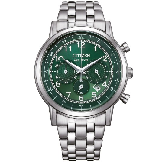Citizen Herreklokke CA4630 53X Chrono Grønn/Stål Ø42 mm Citizen Herreklokke CA4630 53X Chrono Grønn/Stål Ø42 mm