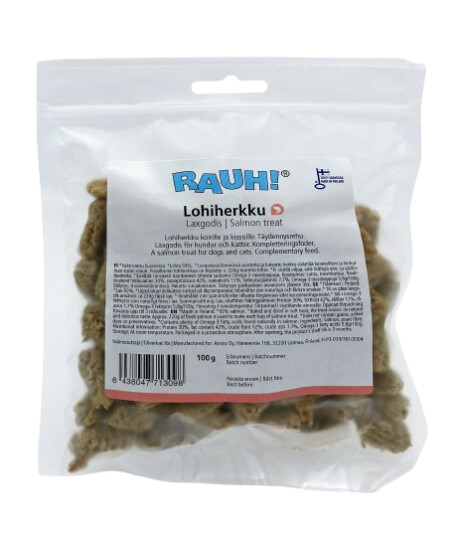 Rauh Naturlige Laksegodteri for Hund 100 g
