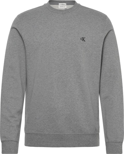Calvin Klein Jeans Ls Cl 350Terry Mongrm Cn Swtshrt   Grey   XXL