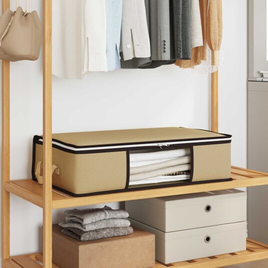 vidaXL Oppbevaringsboks med Gjennomsiktig Sidevindu 6 pcs Krem vidaXL Oppbevaringsboks med Gjennomsiktig Sidevindu 6 pcs Krem