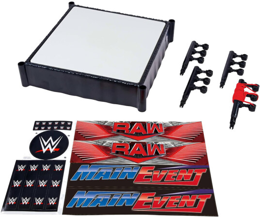 WWE Main Event Ring Playset med Pro-Tension Ropes og Spring-Loaded Mat WWE Main Event Ring Playset med Pro-Tension Ropes og Spring-Loaded Mat