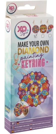 Grafix Diamond Painting nøkkelring med perlekunst Mandala