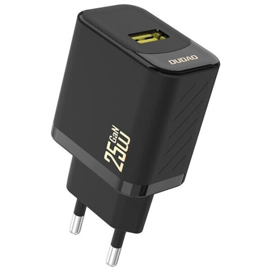 Dudao 25W GaN USB-C Vegglader med PD - Svart