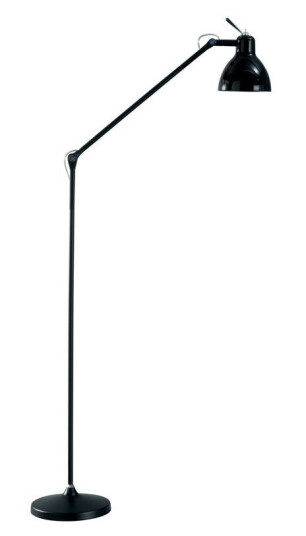 Rotaliana Luxy Gulvlampe F1 fra Svart Skjerm, Svart Stamme Rotaliana Luxy Gulvlampe F1 fra Svart Skjerm, Svart Stamme