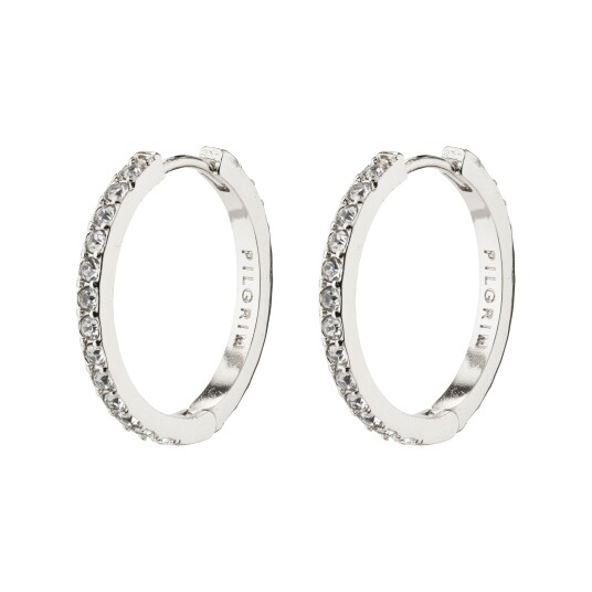 Pilgrim EBNA medium krystall hoops sølvbelagt Pilgrim EBNA medium krystall hoops sølvbelagt