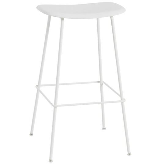 Muuto Fiber Tube Barstol 75 cm Naturhvit / Hvit Muuto Fiber Tube Barstol 75 cm Naturhvit / Hvit