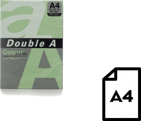 Double A Farget Papir A4 80 g 500 ark Smaragd