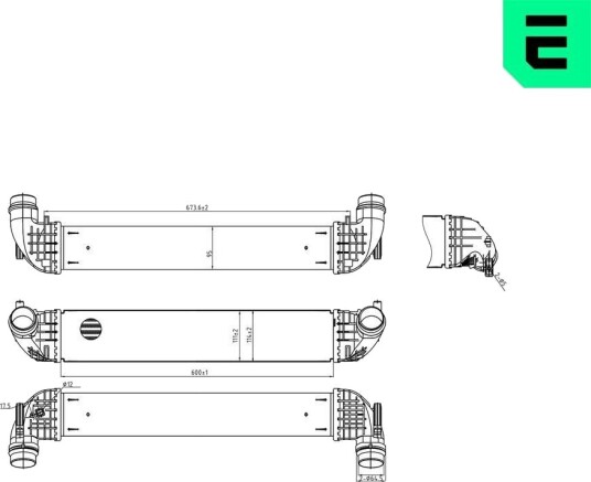 Intercooler ERA 672122 Intercooler ERA 672122