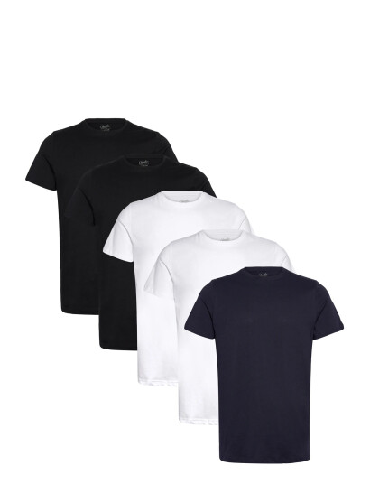Claudio Claudio 5-Pack T-Shirt Cotton - Black - L