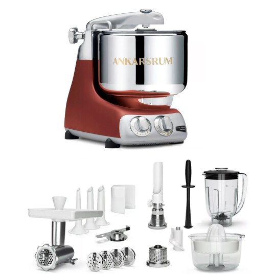 Ankarsrum Assistent Original AKM6230 Rustic Maroon + Deluxe tilbehørspakke