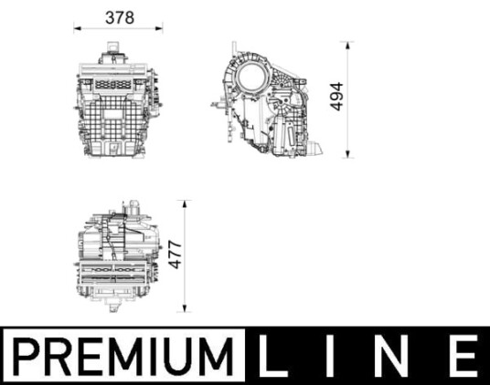 Fordamper, klimaanlegg MAHLE AE 263 000P
