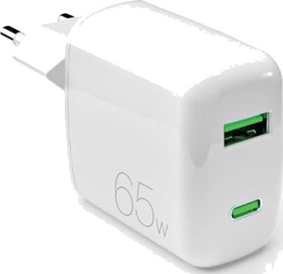 Puro 65W GaN USB-C Vegglader - Hvit