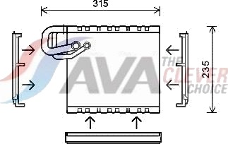 AVA COOLING SYSTEMS MSV550 Fordamper, klimaanlegg