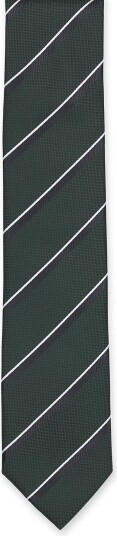 Lindbergh Polyester Tie With Stripe 7 Cm DK GREEN One Size