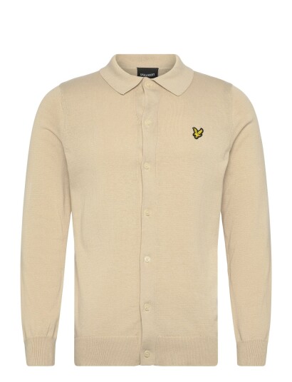 Lyle & Scott Cotton Knitted Shirt Beige S Lyle & Scott Cotton Knitted Shirt Beige S