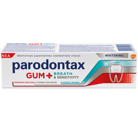 Parodontax Tannkrem Gum& & Sensitive Whitening 75 ml Parodontax Tannkrem Gum& & Sensitive Whitening 75 ml