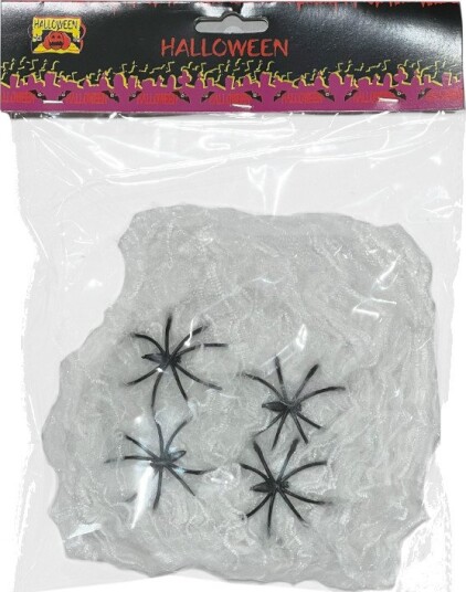 Halloween Edderkoppnett med Edderkopper 60 g