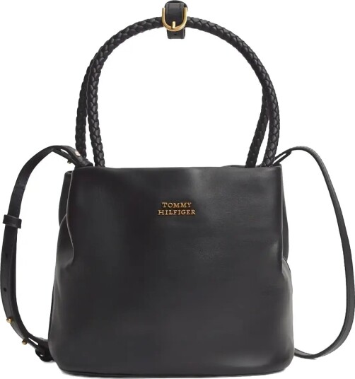 Tommy Hilfiger Th Marina Bucket Leather Black ONE SIZE