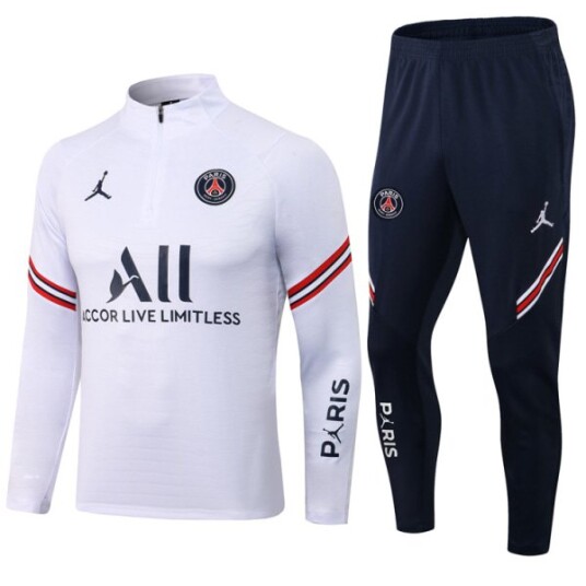 Paris Atlético Madrid Inter Milan Liverpool Marseille Brasil Langarmet trøye treningsdrakt for voksne og barn fotballdraktsett white S