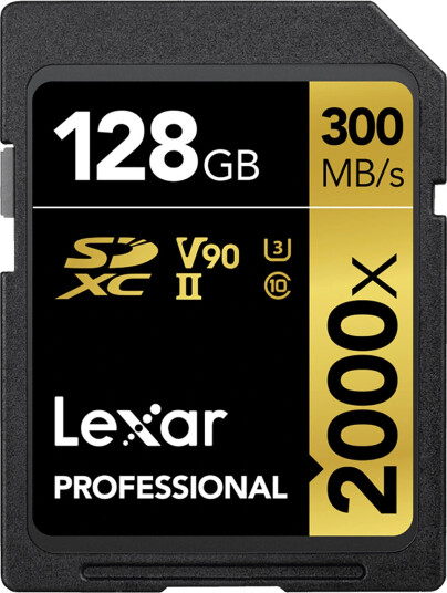Lexar Pro 2000X SDXC UHS-II U3 128GB (V90) R300/W260