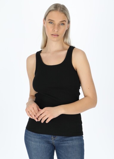 Ellen New York Ellen Rib Tank Black 34 Topper