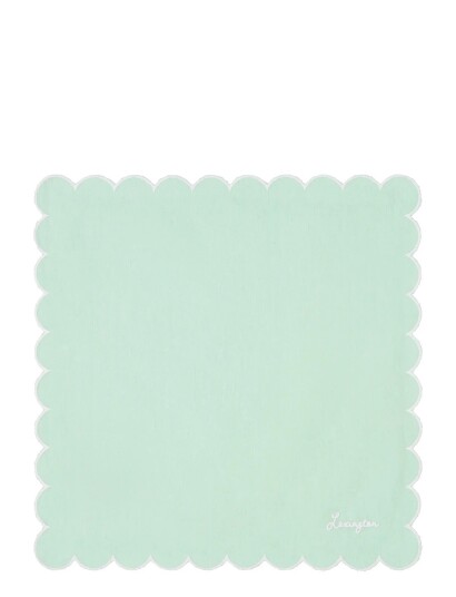 Lexington Home Scallop Linen/Cotton Napkin - Green - 40X40