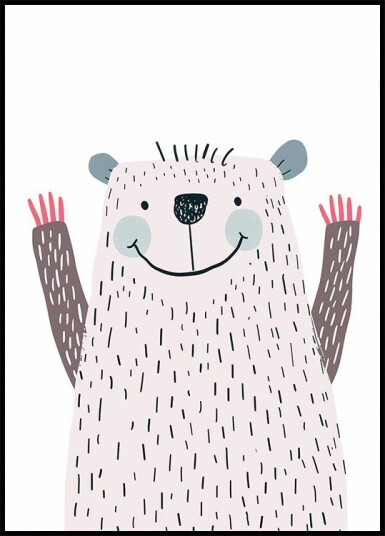Waving Bear Plakat Plakat / 21x30cm
