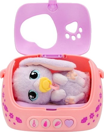 Baby Paws Interaktiv Kosedyr 14 cm Nettopp født Bunny Baby Paws OneSize Kosedyr Lilla Rosa