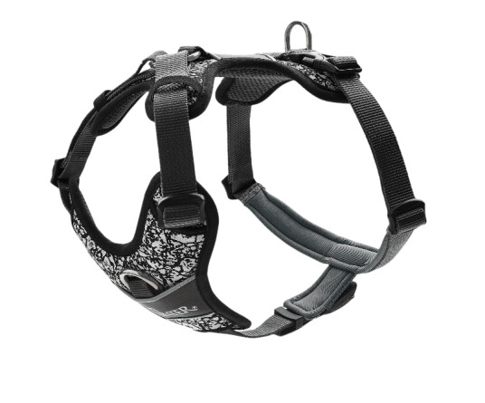Dog Harness Divo Reflect Black/Grey XS Chest 34-47cm