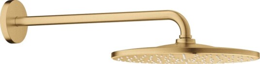 Grohe Rainshower Mono takdusj, Ø31 cm, vannbesparende, børstet messing