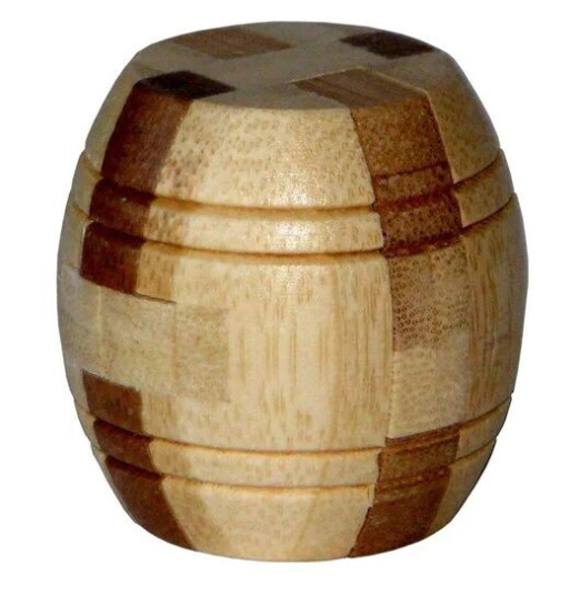 Eureka 3D Bamboo Brain Puzzle Barrel 3D Puslespill