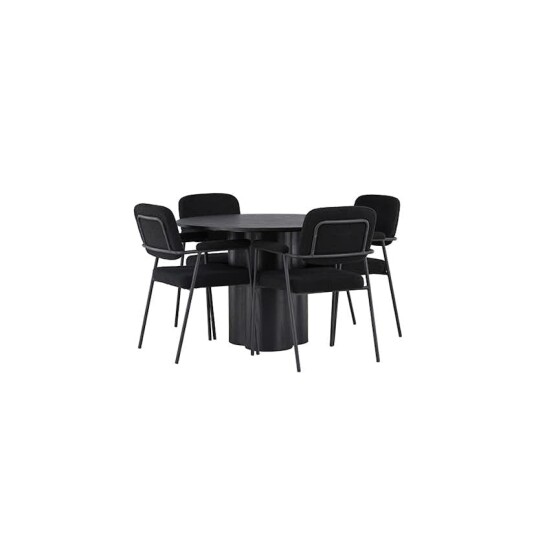 Venture Home Spisegruppe Venture Home Olivia Ø110 cm med 4 stk Yesterday Stoler GR23837