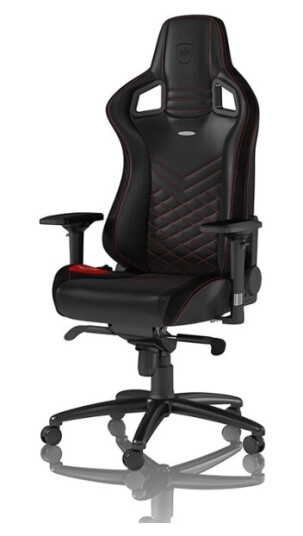 Noblechairs Epic - Stol - Ergonomisk - Armlener - Roterende - Nylon Polyuretan Skumplast Polyuretan Fauxlær - Svart Rød Noblechairs Epic - Stol - Ergonomisk - Armlener - Roterende - Nylon Polyuretan Skumplast Polyuretan Fauxlær - Svart Rød