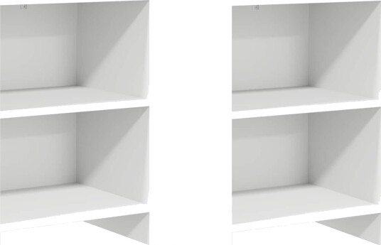  Nattbord 2 pcs Hvit 40 x 30 x 60 cm Konstruert tre