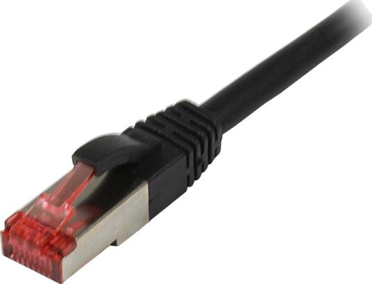 SYNERGY Patchkabel RJ45 CAT6 250Mhz 1.0m schwarz S-STPS/FTP Sy