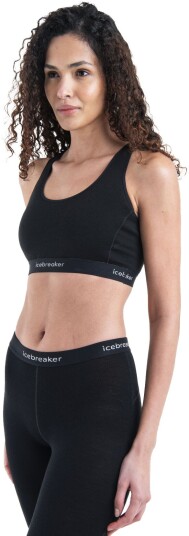 Icebreaker Merino 125 ZoneKnit Racerback Bra Dame Black L