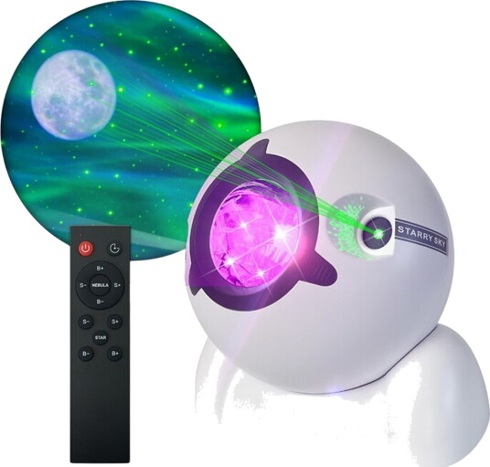 Music Music Nordic Lights Stars Projector Colour Changing Leds - White - ONE SIZE