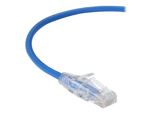 Black Box Slim-Net Koblingskabel Rj-45 Hann Til Rj-45 Hann 61 Cm Utp Cat 6A Med Støvel Formstøpt Flertrådet Blå