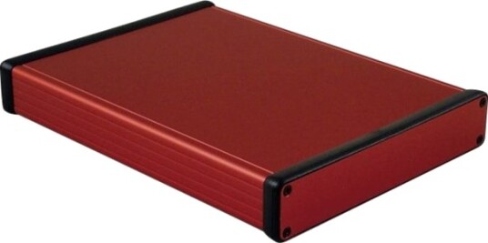 Hammond Electronics 1455R2201RD 220 × 165 × 30,5 mm Aluminium Rød Kabinett
