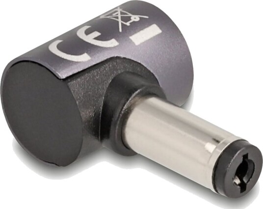 Delock Strømkoblingsadapter 5,5 X 3,0 Mm Dc-Jakk Hann Til 8-Stiftskontakt Magnetisk 20 V 3 A Antrasitt